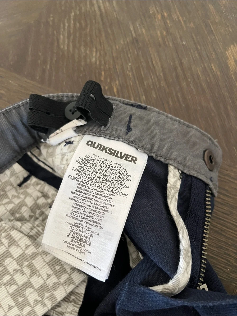 Quiksilver Boys Navy Straight Leg Casual Pants
